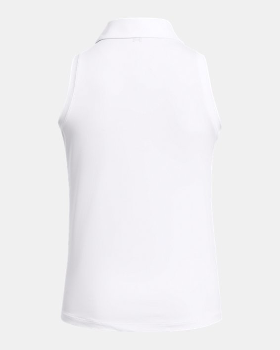 UA Playoff Ärmelloses Poloshirt für Damen, White, pdpMainDesktop image number 3